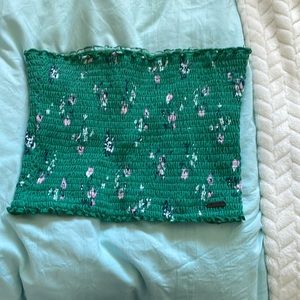 Green tube top, hollister.